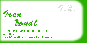 iren mondl business card